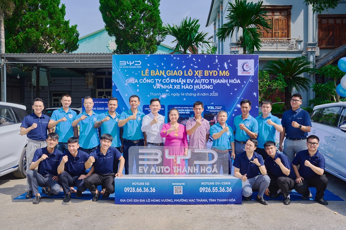 GẦN 30 CHIẾC XE BYD M6 ĐÃ CHÍNH THỨC LĂN BÁNH PHỤC VỤ KHÁCH HÀNG TẠI NHÀ XE HÀO HƯƠNG THANH HÓA